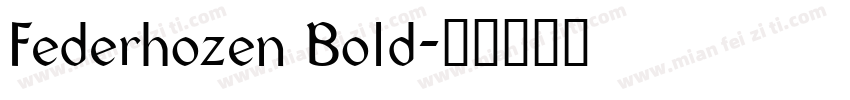 Federhozen Bold字体转换